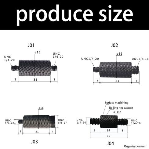 1/4" Tripod Screw Converter Double Head Aluminum Alloy with Knurled Grip for Camera Accessories Double Ended Screws in Saudi Arabia