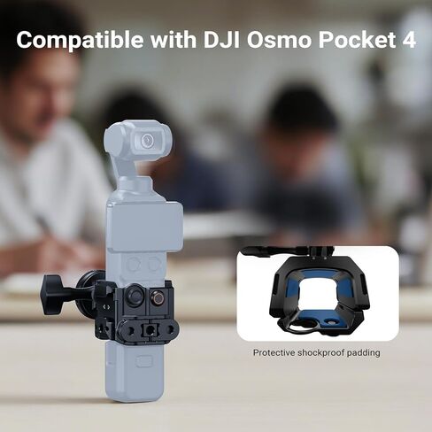NEEWER Pocket 4 Cage، جهاز فيديو كاميرا Gimbal واقٍ مع محول تثبيت الحذاء البارد وخيوط 1/4 بوصة لملحقات التصوير الفوتوغرافي لكاميرا الحركة، متوافق مع DJI Osmo Pocket 4 فقط، AC069 in Kuwait