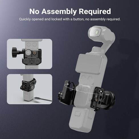 NEEWER Pocket 4 Cage، جهاز فيديو كاميرا Gimbal واقٍ مع محول تثبيت الحذاء البارد وخيوط 1/4 بوصة لملحقات التصوير الفوتوغرافي لكاميرا الحركة، متوافق مع DJI Osmo Pocket 4 فقط، AC069 in Kuwait