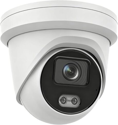 كاميرا DS-2CD2387G2-LU 4K 8MP Color-Vu Acusense Turret POE IP خارجية، إصدار ليلي كامل الألوان 247 لونًا، H.265+، عدسة 2.8 مم، نطاق عريض النطاق حقيقي 130 ديسيبل، ميكروفون مدمج، اكتشاف الإنسان والمركبة متوافق مع in Kuwait
