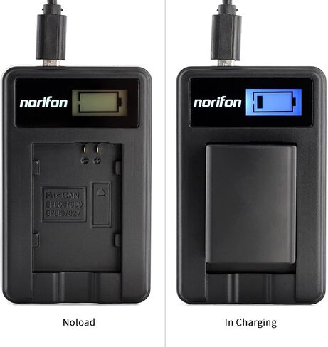 شاحن USB Norifon BP-808 LCD لكاميرا Canon FS100، FS200، FS300، LEGRIA HF G10، LEGRIA HF G25 والمزيد in Kuwait