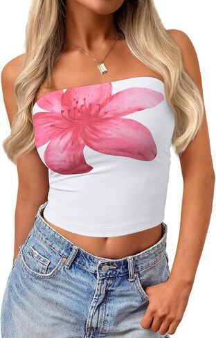 عصرية كوين نساء أنبوب قمم الخروج الصيف y2k bandeau العصرية محصول بلا أكمام بلا حمال in Saudi Arabia