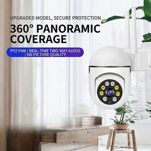 كاميرا مراقبة سلكية 1080 بكسل، مراقبة الطفل مع دوران/إمالة 360 درجة، صوت ثنائي الاتجاه، رؤية ليلية ملونة، كشف الذكاء الاصطناعي، تخزين SD/سحابي، كاميرا مراقبة منزلية واي فاي in Kuwait