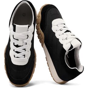 COOLLULU Women Casual Sneakers Lightweight with Foam Insole Running Walking Shoes-Non-Slip Comfortable Lace Up Fashion Sneakers for Women Trendy in Saudi Arabia