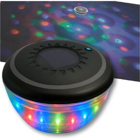 جيم حمام سباحة عائم تحت الماء يعمل بالطاقة الشمسية بـ7 اوضاع اضاءة LED يدوم حتى 6 ساعات مع خاصية التشغيل/الايقاف التلقائي بقطر 5.5 انش، لون رمادي 3547-BB in Kuwait