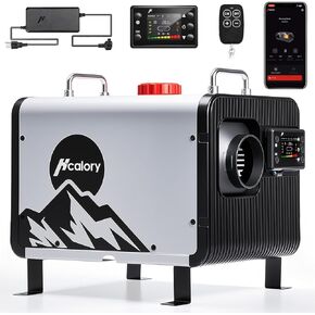 Diesel Heater 8KW, HBH1S 12V Parking Diesel Air Heater All in One with App Control, 10-Temperature Settings, Auto Start-Stop and Fast Heating, 110V AC & 12V 24V DC, for Car, RV, Campers in Saudi Arabia