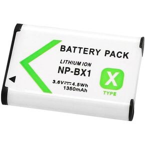 NP-BX1 Battery for Sony NP-BX1/M8, Cyber-Shot DSC-HX80, HX90V, HX95, HX99, HX350, RX1, RX1R II, RX100 (II/III/IV/V/VA/VI/VII), FDR-X3000, HDR-AS50, AS300, ZV-1 and More (1xBattery&Charger) in Saudi Arabia