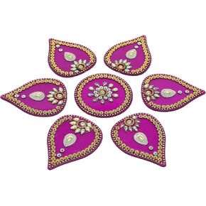 Elephant Designer Floor Rangoli/Home Decor/Diwali Decoration/Acrylic Traditional Handmade Rangoli/Gift for Home/Floor Decor/Indian Wedding Festival Decoration/Gift Return Gift. Size:- 9" in Saudi Arabia