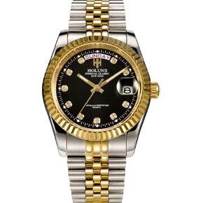 HUNRUY 41MM Mens Luxury Quartz Watch with Calendar Luminous Waterproof Wrist Watches in Kuwait