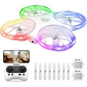 طائرات بدون طيار Ameta RC للأطفال البالغين مع كاميرا FPV بدقة 1080 بكسل عالية الدقة، هدايا ألعاب رائعة للأولاد والبنات، طائرة هواية RC كوادكوبتر مع ضوء LED رائع، حماية كاملة للمروحة ووقت طيران طويل، طائرة بدون طيار مورفو مع كاميرا in Kuwait