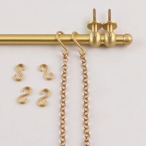 Brass Wall Gallery Rail System - Adjustable Hanging Track Rod with Chains for Art, Paintings, Photos, Canvases & Mirrors - 2.50m (98.4in) Art Display Solution in Kuwait