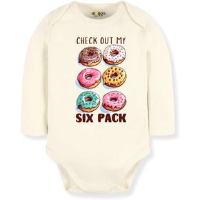 تحقق من قميص My Six Pack Donuts اللطيف للأطفال، ملابس أطفال فاخرة مخصصة للجنسين، هدية للأم حديثي الولادة in Kuwait
