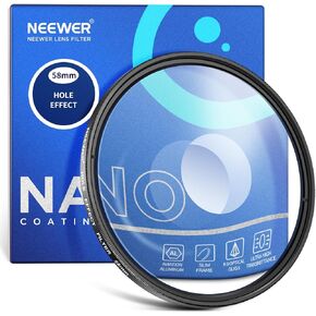 NEEWER 67mm Spiral Halo Camera Lens Filter, Prism K9 Optical Glass Special Effects Filter Photography Camera Lens Accessories with Tunnel Vision Warped Circular Halo Frame Effect in Kuwait