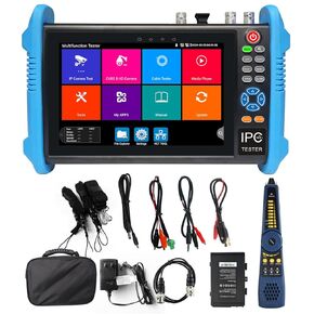 جهاز اختبار كاميرا IP 8K، جهاز اختبار CCTV من WANLUTECH شاشة لمس 7 بوصات 8 ميجابكسل TVI CVI AHD SDI CVBS اختبار الكاميرا SFP 90W PoE مخرج طاقة RJ45 أدوات شبكة اختبار الكابلات RS485 WiFi HDMI I/O VGA in (IPC-9800CADHS Pro) in Kuwait