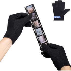 Black Cotton Gloves - 3 Pairs Large Archival Gloves for Handling Jewelry, Coin, Film, Photo, Stamp, Metal Inspection, Photography, Art Handling in Saudi Arabia