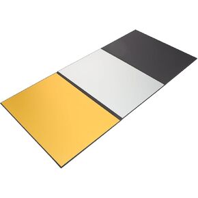 NUOBESTY Foldable Reflective Display Board A4 Tri-fold Light Reflector Photography Accessory Silver Black White Gold for Studio and Outdoor Photo Lighting in Kuwait