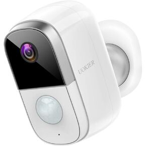 UOKIER Wireless Security Camera Outdoor Indoor, Rechargeable Battery Powered WiFi Camera, Night Vision, 1080P Home Security Camera with Motion Sensor, 2-Way Audio, Support TF Card/Cloud Storage in Kuwait
