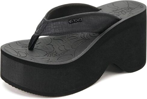 ONCAI Women’s Platform Chunky Sandals With Arch Support Trendy Fashion Summer Vacation Wedge Flip Flops for Women Soft Walking Outdoor Ladies Heels Shoes Rubber Soles US Size 5-11 in Kuwait