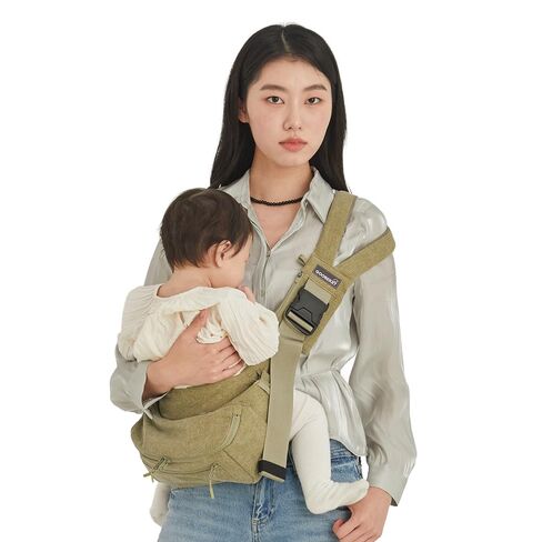 GOOSEKET 365 Toddler Carrier Plus – Lightweight Baby Carrier, Adjustable Shoulder Strap, Compact Travel Carrier with Detachable Waist Bag (6 Months-4 Years Old / 11–44lbs) (Beige) in Saudi Arabia