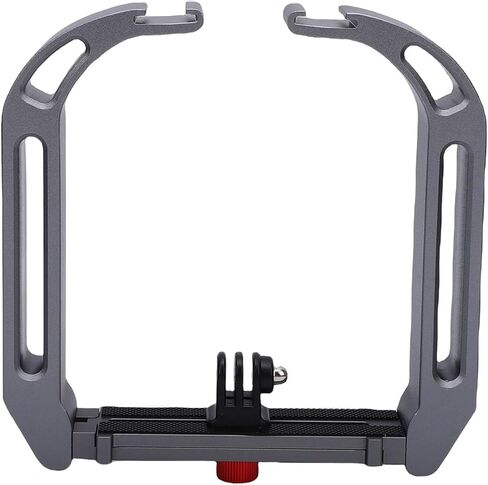 مثبت كاميرا Alomejor Dive Rig تحت الماء، مقبض مريح من سبائك الألومنيوم لكاميرات الحركة، مصابيح LED، الميكروفونات، الملحقات in Kuwait