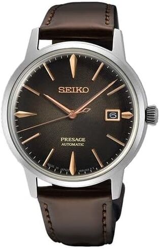 SEIKO Presage Red SRPE41 Brown Leather Automatic Men's Watch in Kuwait