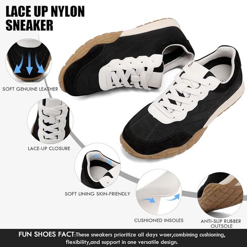 COOLLULU Women Casual Sneakers Lightweight with Foam Insole Running Walking Shoes-Non-Slip Comfortable Lace Up Fashion Sneakers for Women Trendy in Saudi Arabia