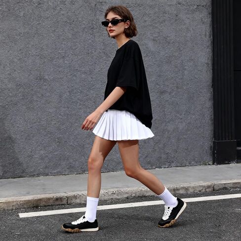 COOLLULU Women Casual Sneakers Lightweight with Foam Insole Running Walking Shoes-Non-Slip Comfortable Lace Up Fashion Sneakers for Women Trendy in Saudi Arabia
