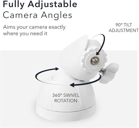 حامل كاميرا أمان عالمي من Wasserstein متوافق مع Blink Outdoor/XT/XT2، كاميرا Ring Outdoor Cam Plus/Stick Up Cam، Arlo Essential Spotlight/Pro 3/4/Ultra/Ultra 2، eufyCam 2/Pro (عبوتان) in Kuwait