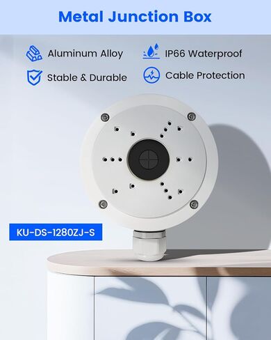 KU-DS-1280ZJ-S صندوق توصيل كاميرا الأمان المعدني، دعامة تثبيت مقاومة للماء من الألومنيوم لكاميرات المراقبة HIK Bullet & Dome in Kuwait