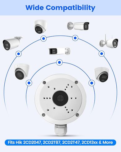 KU-DS-1280ZJ-S صندوق توصيل كاميرا الأمان المعدني، دعامة تثبيت مقاومة للماء من الألومنيوم لكاميرات المراقبة HIK Bullet & Dome in Kuwait