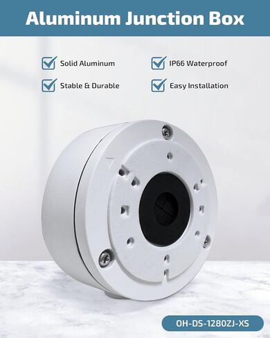 صندوق توصيل ألومنيوم OH-DS-1280ZJ-XS لكاميرات IP ذات الرصاصة | حامل كاميرا أمان مقاوم للماء IP66 مع إخفاء الكابل in Kuwait