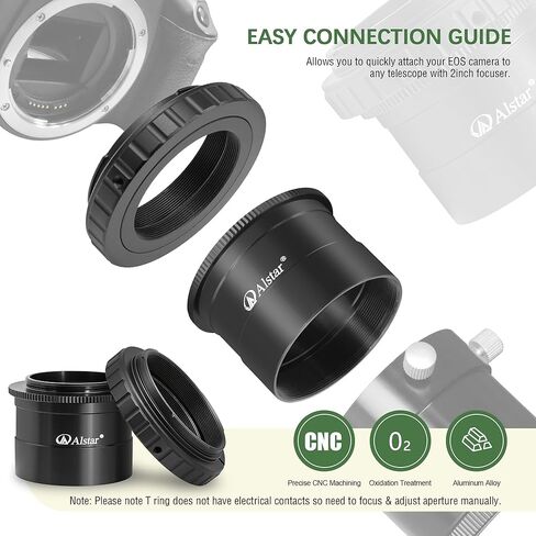 مجموعة أنبوب تمديد Alstar Astronomical 2 بوصة/M48 5 مم 8 مم 10 مم 20 مم 30 مم - حزمة مع محول تلسكوب M42 إلى 2 بوصة in Kuwait