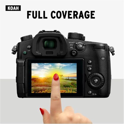 واقي شاشة Koah LCD Ultra Armor لكاميرات Panasonic Lumix DC-GH5 وGH5S، زجاج واقي بصري رفيع للغاية 0.3 مم، واقي شاشة زجاجي مقوى مضاد للفقاعات وبصمات الأصابع in Kuwait