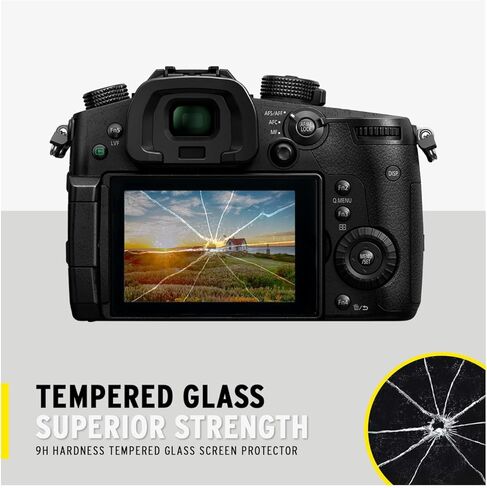 واقي شاشة Koah LCD Ultra Armor لكاميرات Panasonic Lumix DC-GH5 وGH5S، زجاج واقي بصري رفيع للغاية 0.3 مم، واقي شاشة زجاجي مقوى مضاد للفقاعات وبصمات الأصابع in Kuwait
