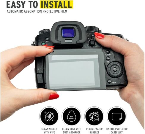 واقي شاشة Koah LCD Ultra Armor لكاميرات Panasonic Lumix DC-GH5 وGH5S، زجاج واقي بصري رفيع للغاية 0.3 مم، واقي شاشة زجاجي مقوى مضاد للفقاعات وبصمات الأصابع in Kuwait