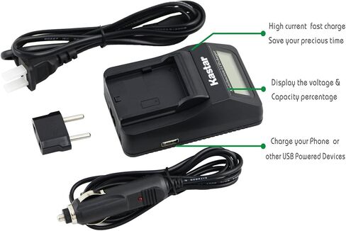 مجموعة شاحن Kastar فائقة السرعة لسوني NP-QM91D NP-FM50 NP-QM71 NP-FM70 NP-FM90 وCCD-TRV328 338 DCR-DVD300 301 DCR-HC14 DCR-PC105 330E TRV20 TRV22 TRV24 TRV25 DCR-TRV70 DCR-TR80 DCR-TR250 DCR-TR260 in Kuwait
