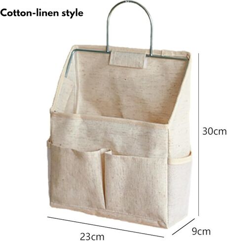 Wall Hanging Organizer with Stainless Steel Frame, Wall Hanging Storage Bags, Hanging Pocket, Waterproof Multi-Pocket Storage Hanging Holder for Home, Office, Kitchen, Bathroom (Jute Style) in Saudi Arabia