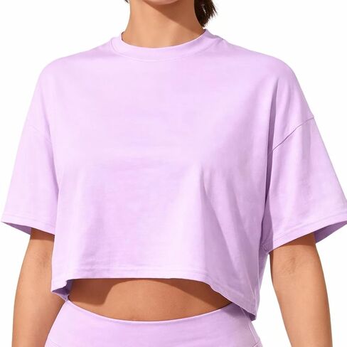 Over The Top Cropped Shirt - Women’s Workout Crop Top, Cropped Tank Top, Gym Shirt Women, Breathable Activewear Top for Yoga in Saudi Arabia