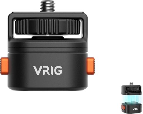 VRIG AC12 محول تركيب مغناطيسي سريع التحرير مع خيط لولبي 1/4 بوصة لـ Insta360 X5/X4/X3، جيب DJI OSMO 4/3، Xtra Muse، فتحة لولبية 1/4 بوصة لحامل ثلاثي القوائم، Monopod، عصا سيلفي in Kuwait