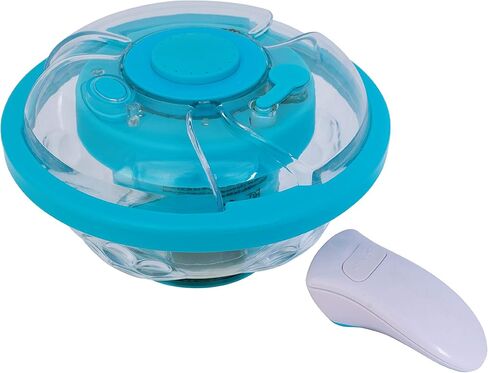 GAME 3547-BB Floating Show Underwater Pool, Solar Powered, 7 LED Light Modes, Lasts up to 6 Hours, Auto On/OFF, 5.5 Inches Diameter, Grey in Kuwait