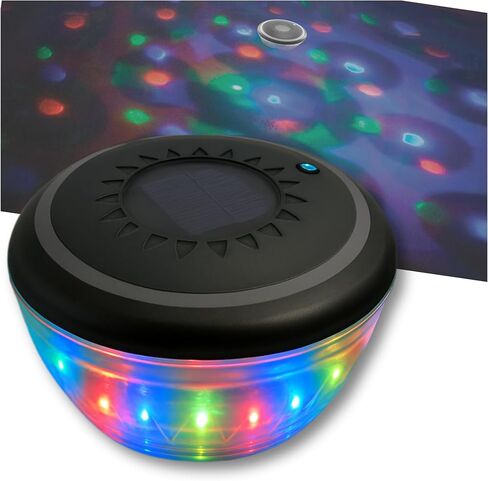 جيم حمام سباحة عائم تحت الماء يعمل بالطاقة الشمسية بـ7 اوضاع اضاءة LED يدوم حتى 6 ساعات مع خاصية التشغيل/الايقاف التلقائي بقطر 5.5 انش، لون رمادي 3547-BB in Kuwait