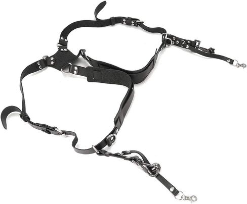 Double Camera Harness, Adjustable Dual Shoulder Leather Camera Strap for Photographers Photography Accessories in Saudi Arabia