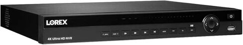 مسجل فيديو شبكة نظام الأمان Lorex N882A63B 16 قناة 4K HD 3 تيرابايت IP Ultra HD (NVR) مع اتصال Lorex Cloud، في الوقت الحقيقي 30FPS، الصوت، أوضاع تسجيل متعددة، أسود (M.) (متجدد) in Kuwait