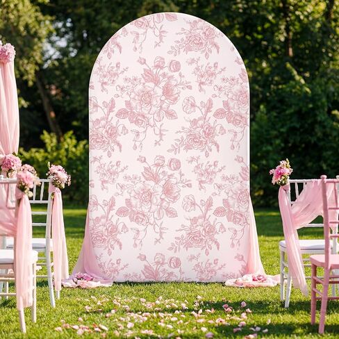 Tegeme 7.2ft غطاء قوس الزفاف الأزرق الأزهار حفلة بسط غطاء خلفية لحفل زفاف عيد ميلاد حفل مأدبة ديكور in Kuwait