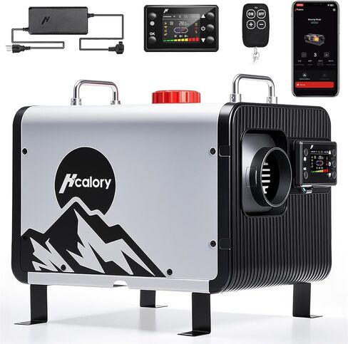 Diesel Heater 8KW, HBH1S 12V Parking Diesel Air Heater All in One with App Control, 10-Temperature Settings, Auto Start-Stop and Fast Heating, 110V AC & 12V 24V DC, for Car, RV, Campers in Saudi Arabia