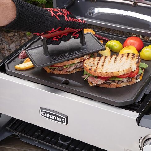 Cuisinart CGPR-221 Cast Iron Grill Press (Wood Handle), Weighs 2.1-pounds in Kuwait
