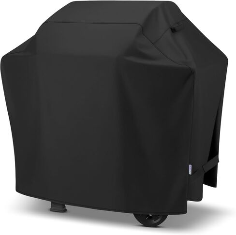 غطاء شواية SunPatio مقاس 55 بوصة، غطاء شواية غاز مقاوم للماء وشديد التحمل في الهواء الطلق، مقاوم للأشعة فوق البنفسجية والبهتان، حماية من جميع الأحوال الجوية متوافقة مع شوايات Weber Charbroil Nexgrill Kenmore والمزيد، أسود in Kuwait