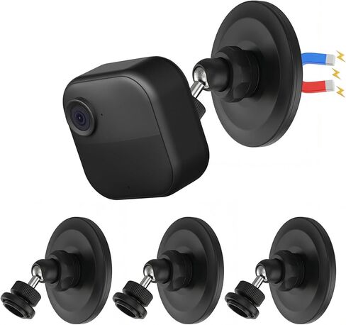 3 عبوات من التركيب المغناطيسي لـ Blink Outdoor 4/3rd Gen/XT3/XT/XT2/Mini، دعامة حائط مغناطيسية بدون حفر، حامل مغناطيس قوي للصلب أو الأسطح المسطحة in Kuwait