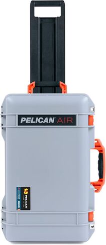 حقيبة حمل فضية من Pelican Air 1535 - تأتي فارغة - مقابض ومزالج باللون الأخضر الليموني. in Kuwait