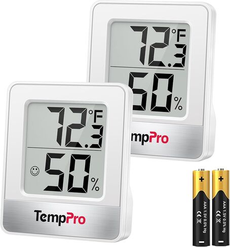ThermoPro TP49 مقياس الرطوبة الرقمي ميزان الحرارة الداخلي مقياس الرطوبة الغرفة مع مراقب درجة الحرارة والرطوبة مقياس حرارة صغير للرطوبة in Kuwait